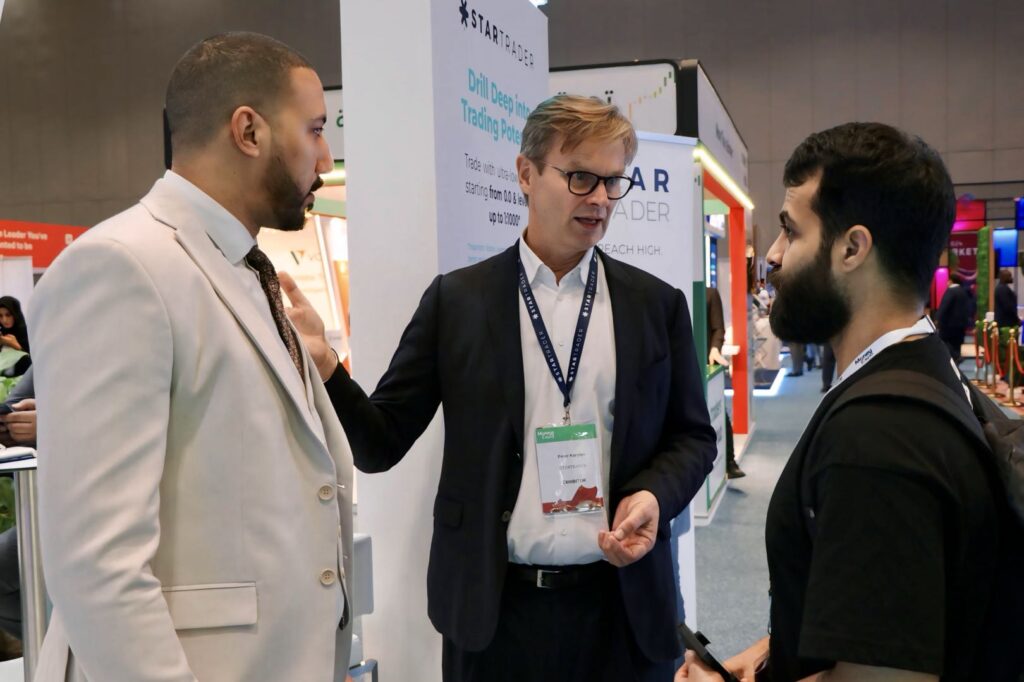 Our CEO and Yassine engaging with the client.